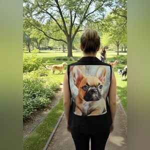 HANDMADE / FRENCH BULLDOG / women's vest / PTP-21" / FRENCHIE
